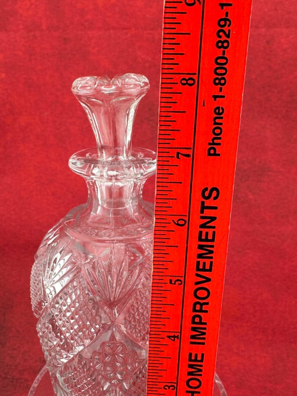 EARLY AMERICAN PATTERN GLASS STYLE PRESSED GLASS JUG/DECANTER with GLASS STOPER - Picture 8 of 9